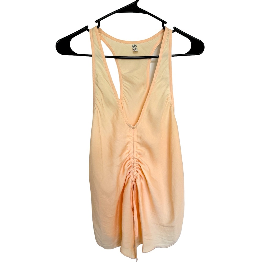 Intimately FREE PEOPLE Small Cinch Top Sleeveless Light Creamy Peach. Silky Soft